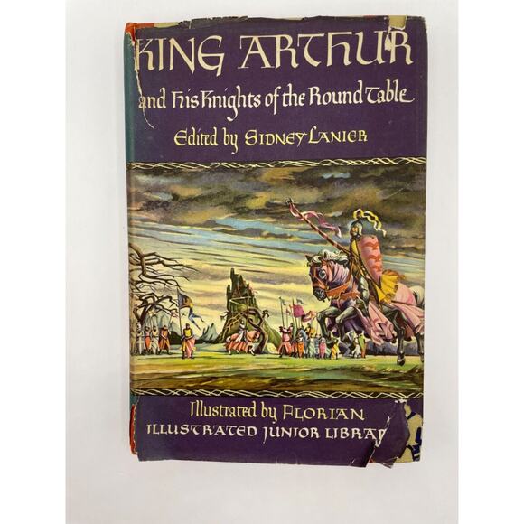 Vintage King Arthur and His Knights of the Round Table- Illustrated Book -1950 - Picture 16 of 16